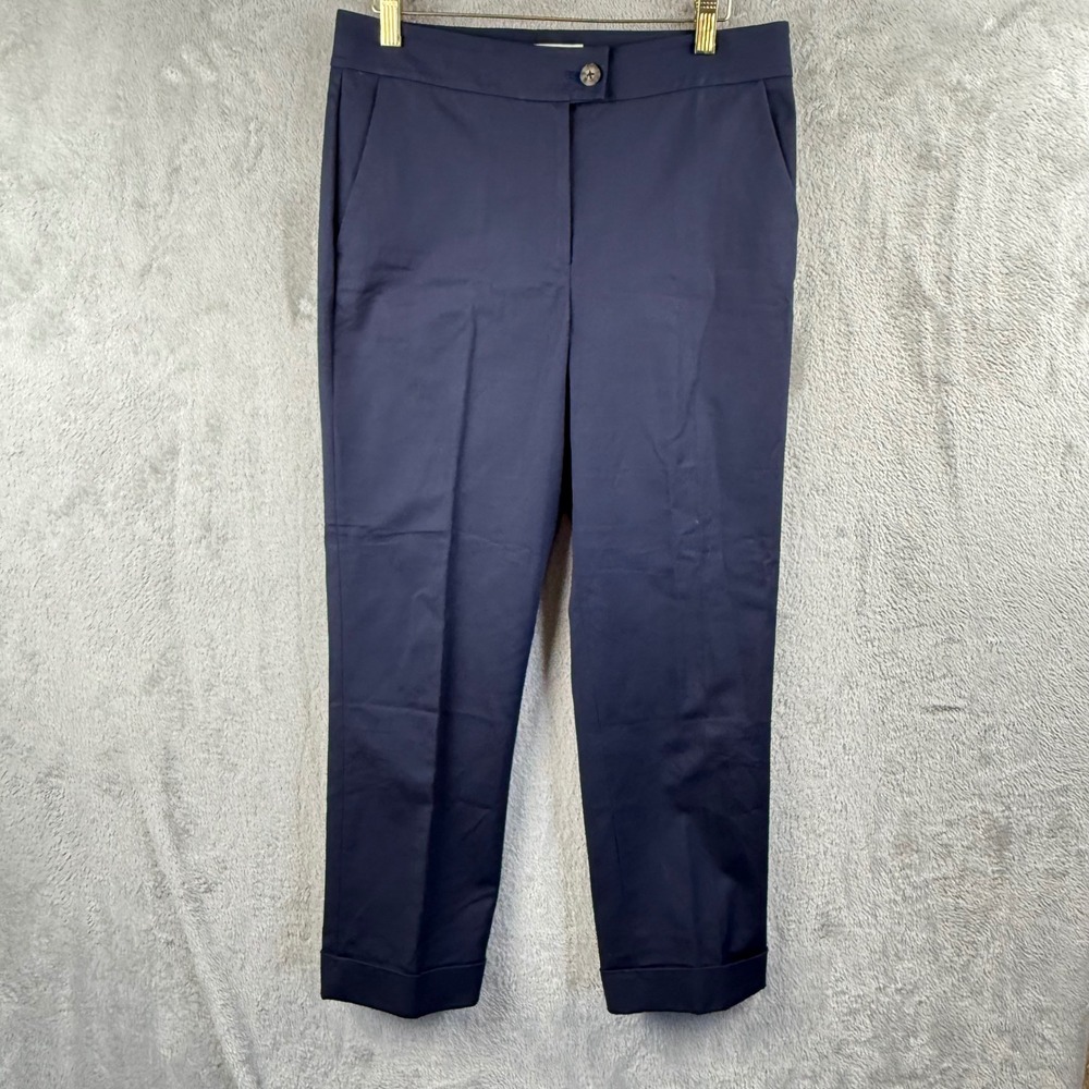 Boden Cropped Pants Womens 6R Navy Blue Career Casual Modern Office Style Preppy